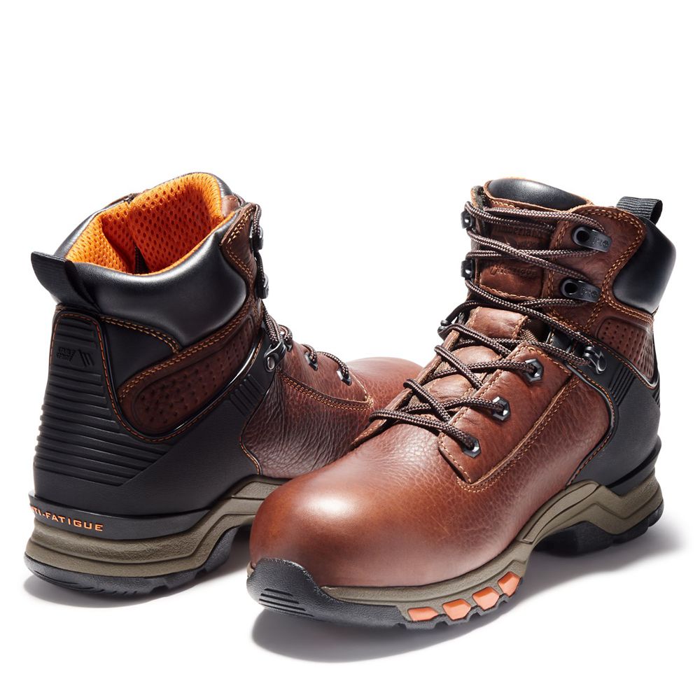 Botas de Trabajo Timberland Hombre Pro® Hypercharge 6\" Comp Toe Marrones/Negras - Chile SKT-371260